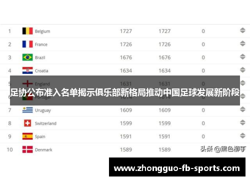 足协公布准入名单揭示俱乐部新格局推动中国足球发展新阶段